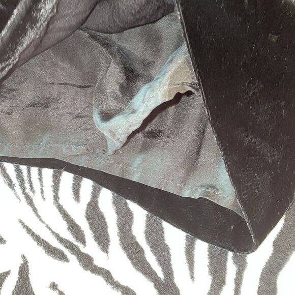 Tracy Reese Anthropologie silk wide leg flocked velvet black pants size 12 - Picture 16 of 17